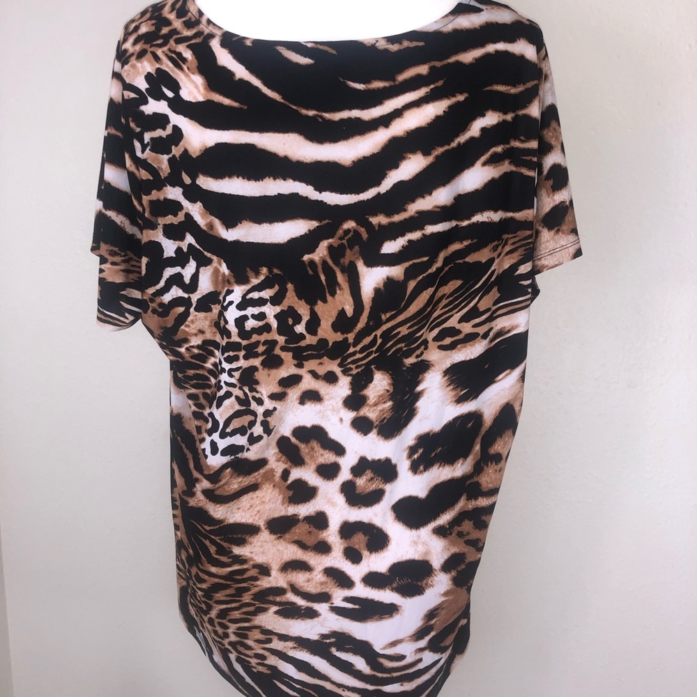 Inc dress shirt, animal print